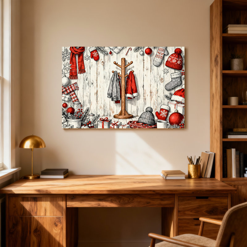 Motif de décoration murale de Noël, H 20 po x l 30 po