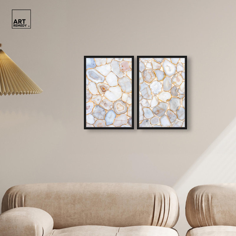 Impression sur toile Luxe Harmony , H 16 po x l 11 po, Impression dans un cadre flottant sans passe-parto, Noir