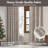 Anaheim Brown Plaid Faux Leather Tab Top Single 50x95" L Curtain Panel with Fleece Lining-1346895084-1414683145