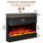 60" Black Panoramic Electric Fireplace with Mantel, Extra-Wide Firebox, 9 Color Flame, Flame-Only Mode, 1500W-482011232-489025204
