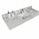 Comptoir en pierre artificielle de salle de bain Montary de 43 po x 22 po, en pierre reconstituée de couleur marbre blanc de Carrare, avec lavabo rectangulaire encastré en céramique