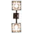 17.5" Long Diamond Band Mission 2 Light Semi-Flushmount