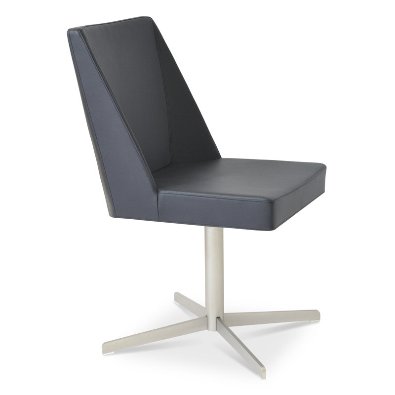 Chaise d'appoint Prisma, Noir, Chrome