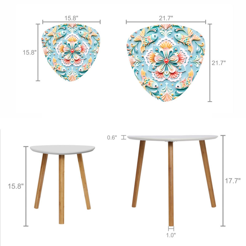 Ensemble de 2 tables basses gigognes Triangle