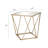 Square End Table With Metal Base