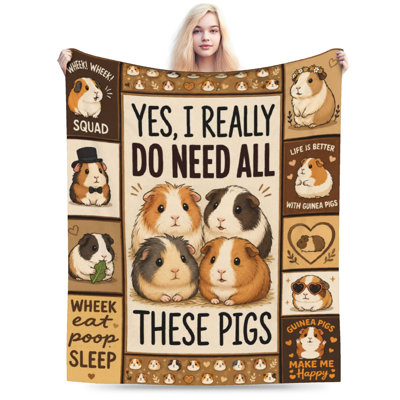 Couverture amusante pour les amateurs de hamster, jeté Flanne pour canapé, canapé, chambre à coucher et salon, doudou moelleux pour homme, femme et 30 x 40 po