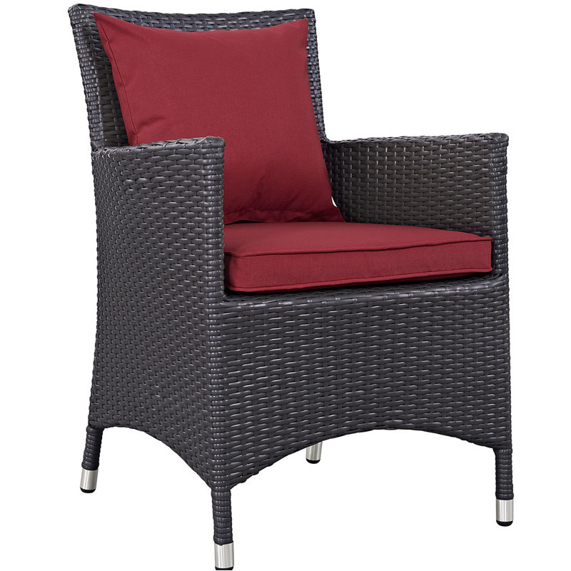 Modway Sojourn 7 Piece Dining Set, 29.5" H x 114" W x 39.5" D, Red