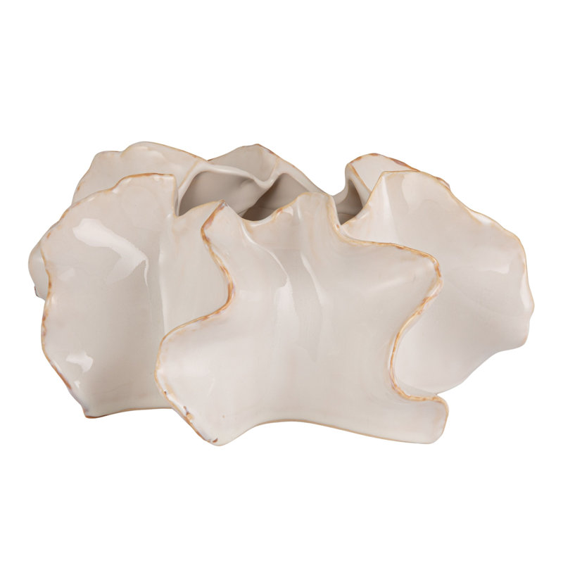 Stoneware Organic Shaped Planter In Reactive Glaze