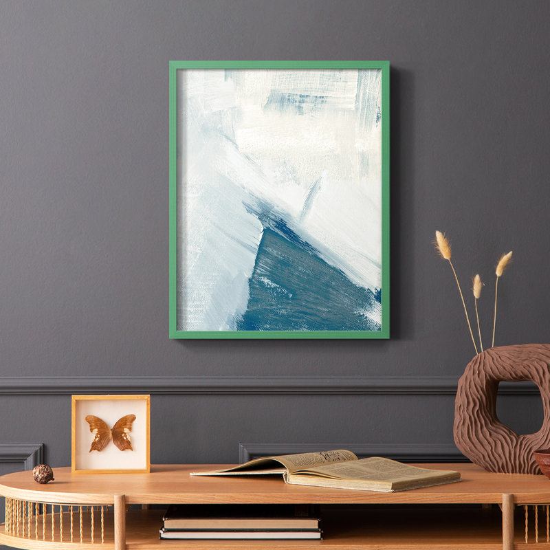 «Wind Blown I», reproduction encadrée - bois massif, H 10 po x l 8 po, Vert