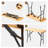 3.7FT 5.3FT Folding Picnic Table Natural Fir Wood Top-135749404
