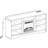 58" TV Stand with Electric Fireplace Espresso Entertainment Center with Power Outlets & Glass Shelves for Living Room-128941114