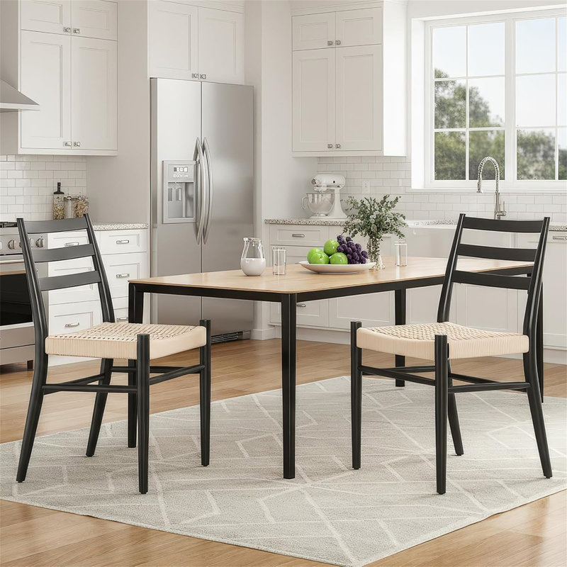 Dining Chairs Set Of 2(Only Dining Chairs), Beige/Black