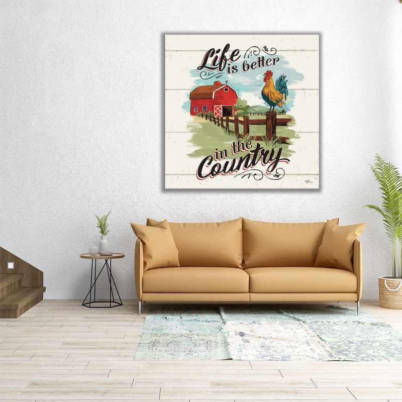 «Farm Life III», reproduction d'art sur toile, H 12 po x l 12 po