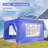 10'X10' Folding Canopy With 4 Removable Sidewalls Outdoor Event Shelter UPF 50+ Gazebo Portable Tents For Parties Beach Camping Wedding EZ Pop Up Canopy 4Pcs Weight Bag + Carry Bag-1986221479