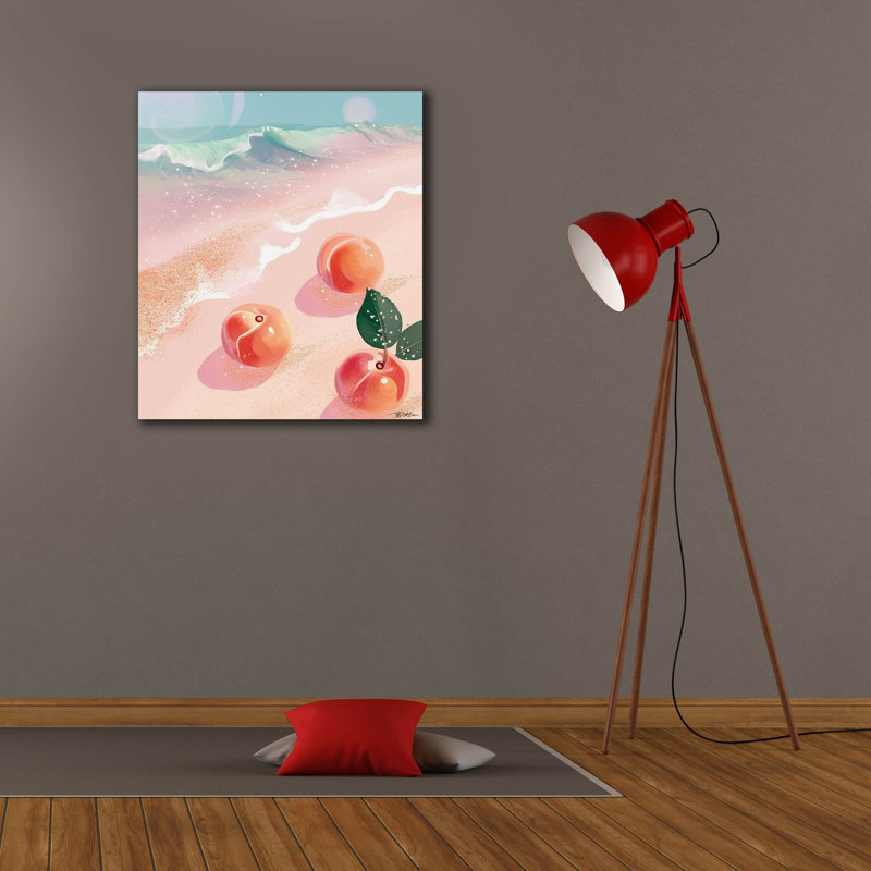 Art mural sur toile Highland Dunes «Peaches On The Beach» par Momart, H 30 po x l 26 po x P 1,5 po