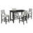 5-Piece Counter Height Dining Set, Classic Elegant Table And 4 Cushioned Chairs With Nail Head Trim