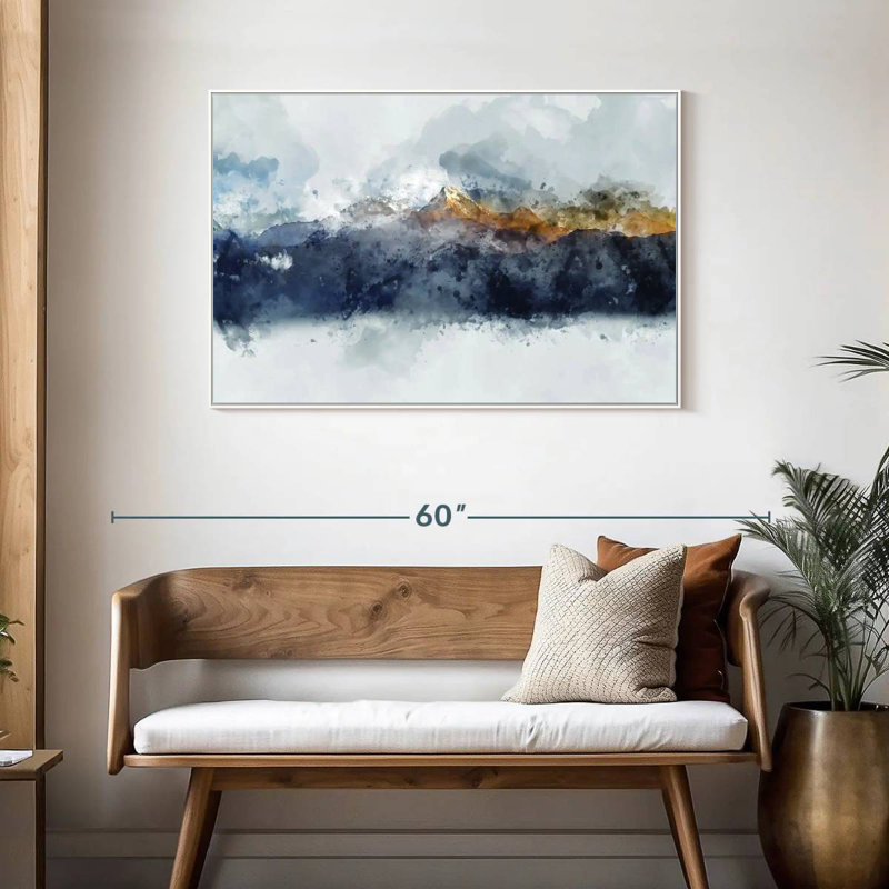 Bolan Mountain Range, Floating Frame White, 43" X 29"