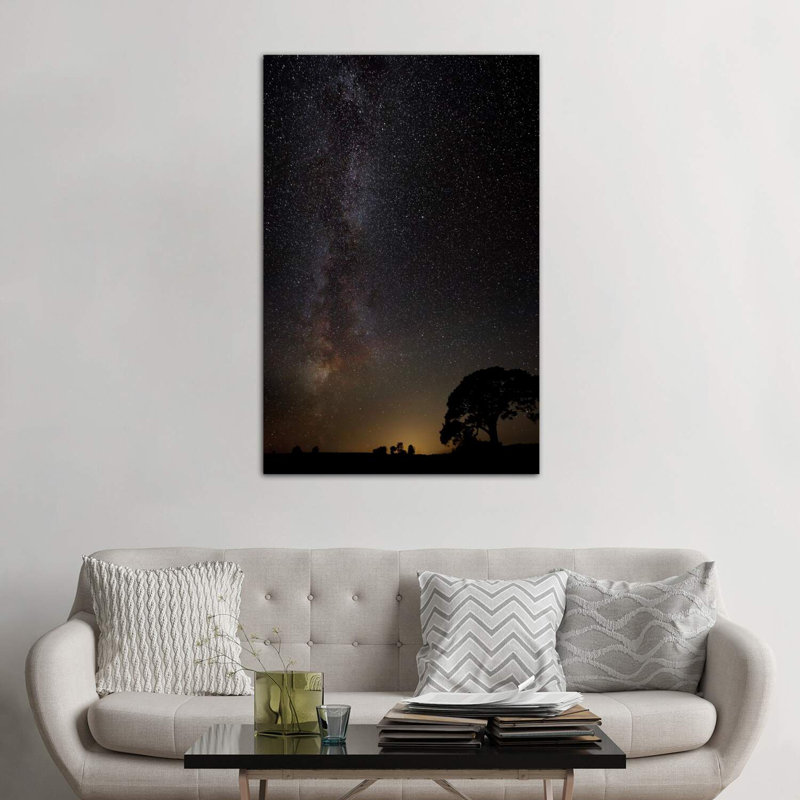 «Milky Way» - reproduction, H 60 po x l 40po x P 1,5 po, Toile tendue, Pas de tapis