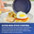 Granitestone Blue 5.5'' Nonstick Egg Pan with Rubber Grip Handle