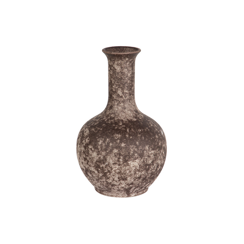 CERAMIC VASE, Brown, overall height- 35cm