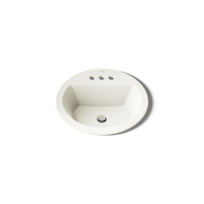 Bryant Ceramic Circular Drop-In Bathroom Sink with Overflow