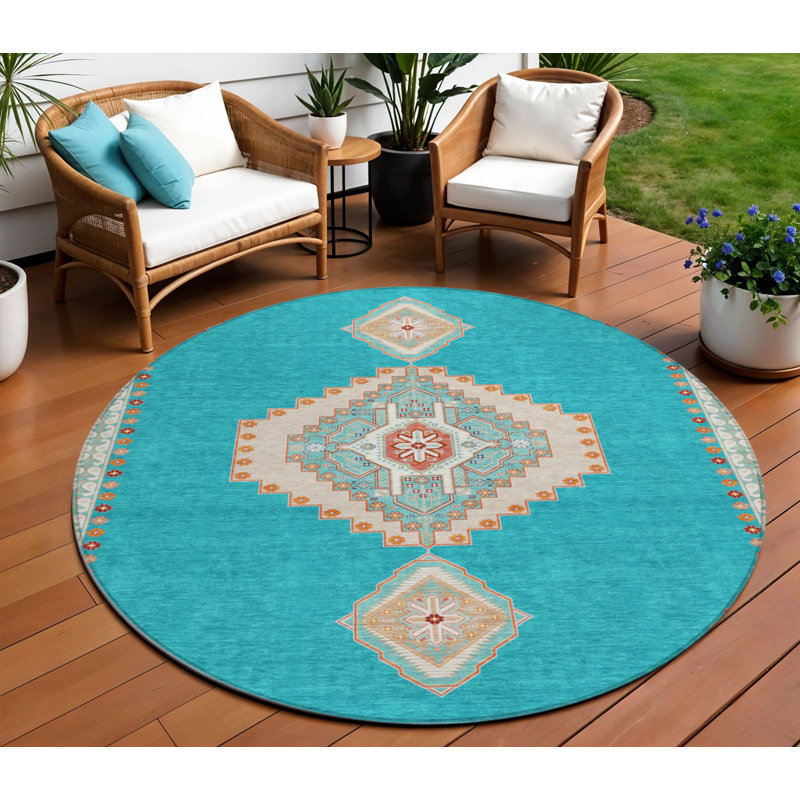 Tapis d'intérieur rond 8 pi