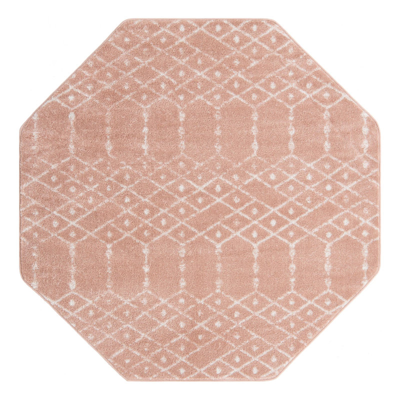 Tapis rose Karr, Octogone 5 pi 3 po x 5 pi 3 po