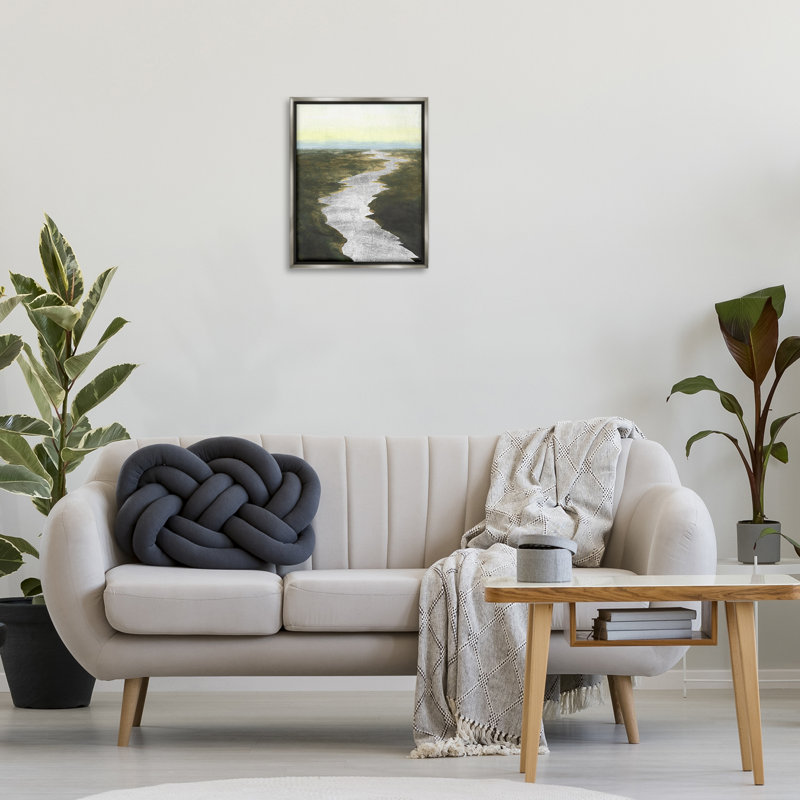 «Silver River Meadow», art mural sur toile flottante, par Michael Willett, Cadre flottant gris lustré, H 21 po x l 17 po