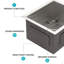 Évier de cuisine encastrable 13 po - 13 po x 15 po x 9 po - Évier de cuisine en acier inoxydable encastrable à profondeur unique de calibre 16 de 9 po