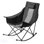 Chaise berçante de camping, chaise berçante pliante portative, fauteuil inclinable robuste avec porte-gobelet et poche, supporte 225 lb, entièrement rembourré pour le confort extérieur