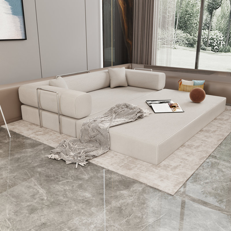 Canapé à compression multifonctionnel, Beige