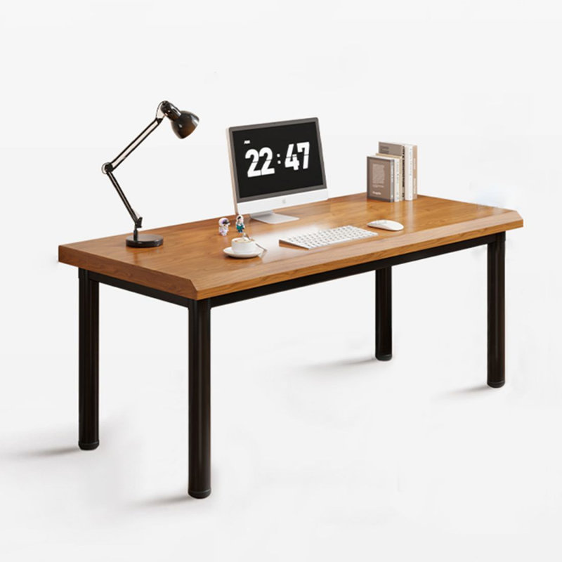 Bureau d'écriture rectangulaire en bois massif noyer, H 29,53 po x l 62,99 po x P 27,56 po