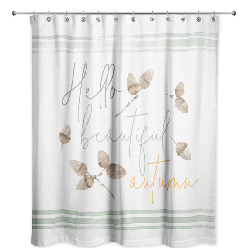 Rideau de douche simple automne hello belle Mcculloch
