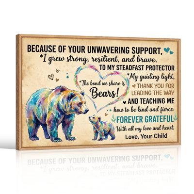 Bear Art Canvas Wall Art Oil Painting Print Set Of 1
