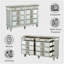 Commode à finition miroir Varian