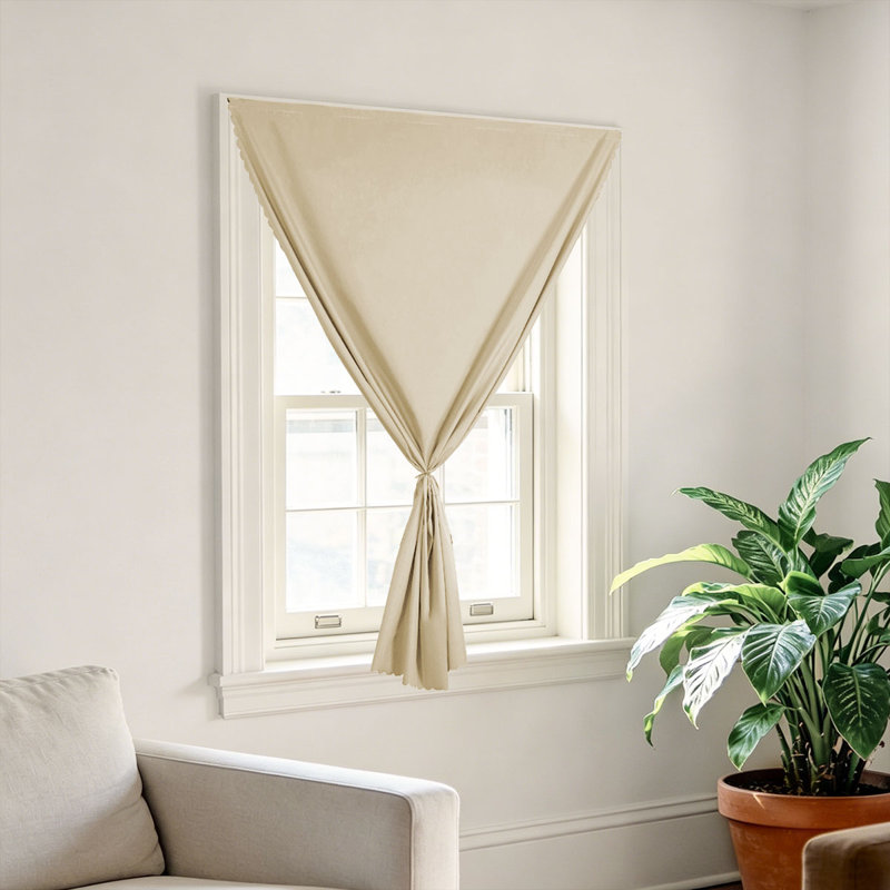  Rideau occultant en polyester de style moderne, 1 fenêtre, 1 panneau, 8 couleurs, Beige, L 102 po x L 79 po
