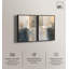 Contemporary Abstract Diptych Canvas Print Gold Boho Wall Decor Set by Art Remedy, White Frame, 36 x 54-947889556-947889560