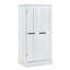 Armoire de rangement pour garde-manger, garde-manger autoportant avec portes et tablettes réglables, petit garde-manger pour cuisine, salle de bricolage pour salle à manger (blanc)