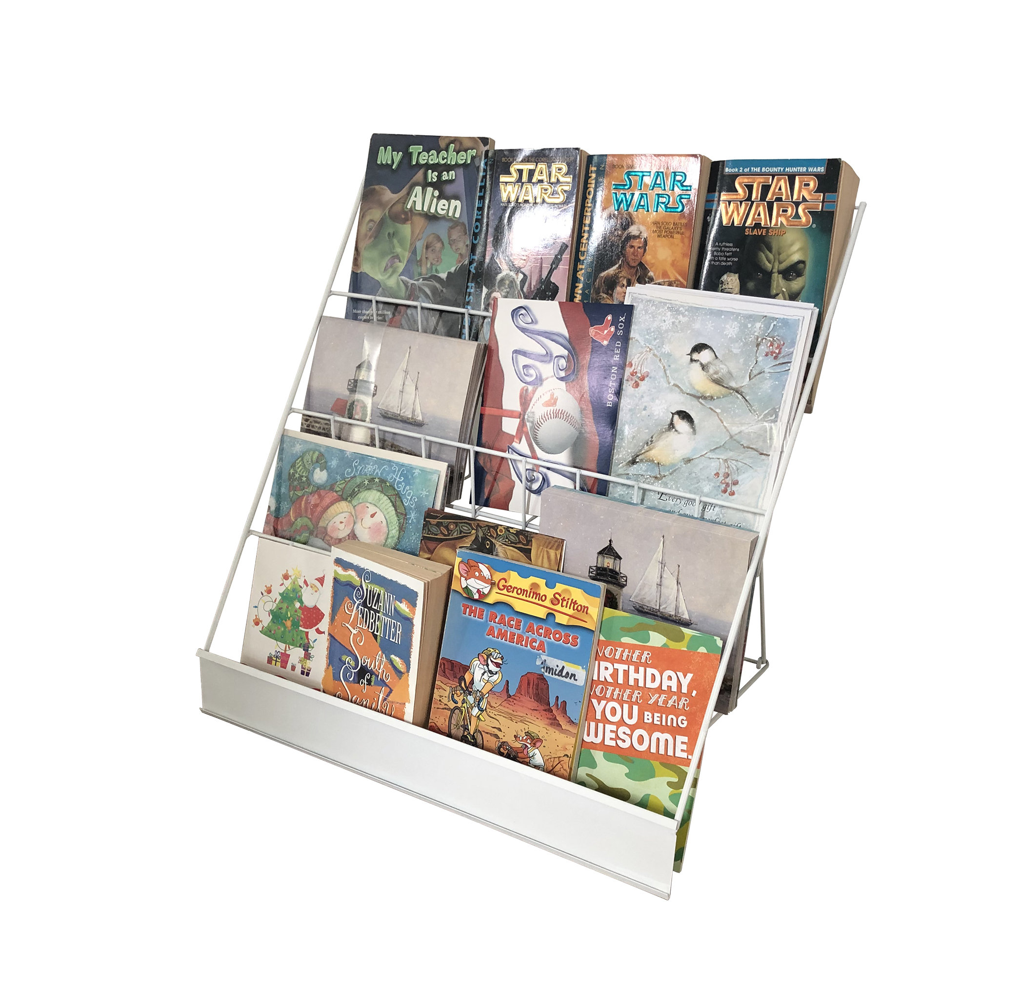 Fixturedisplays® 4-Tiered Greeting Card Rack, 18