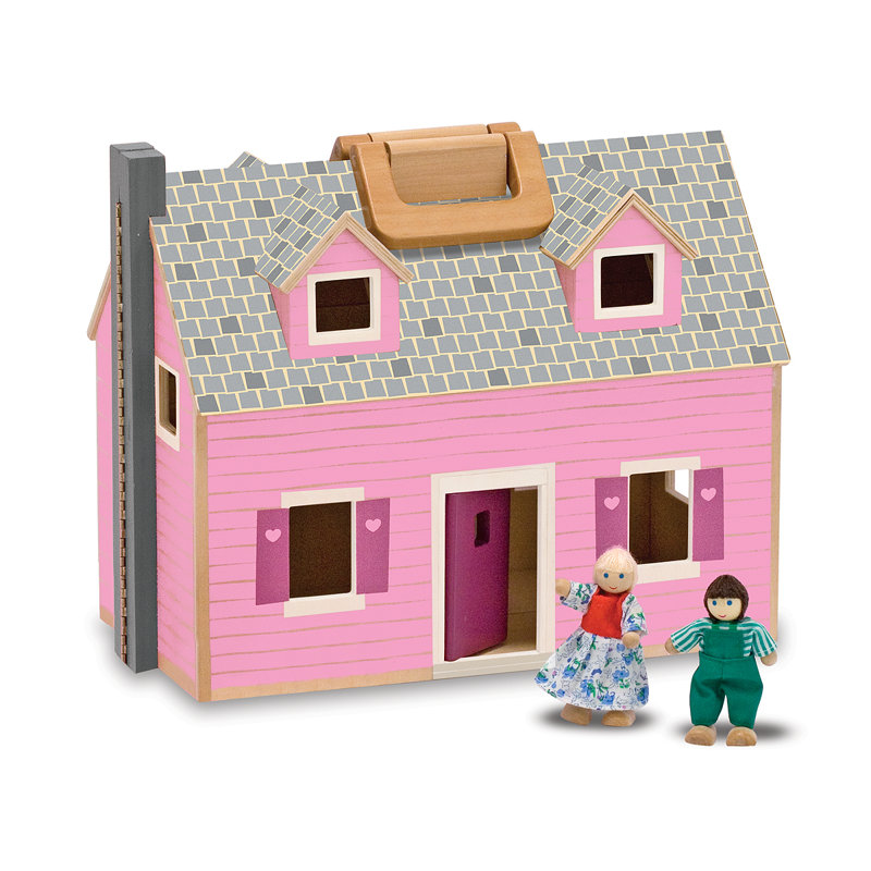 14 Piece Fold and Go Mini Dollhouse