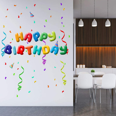 Text & Numbers Non-Wall Damaging Wall Decal