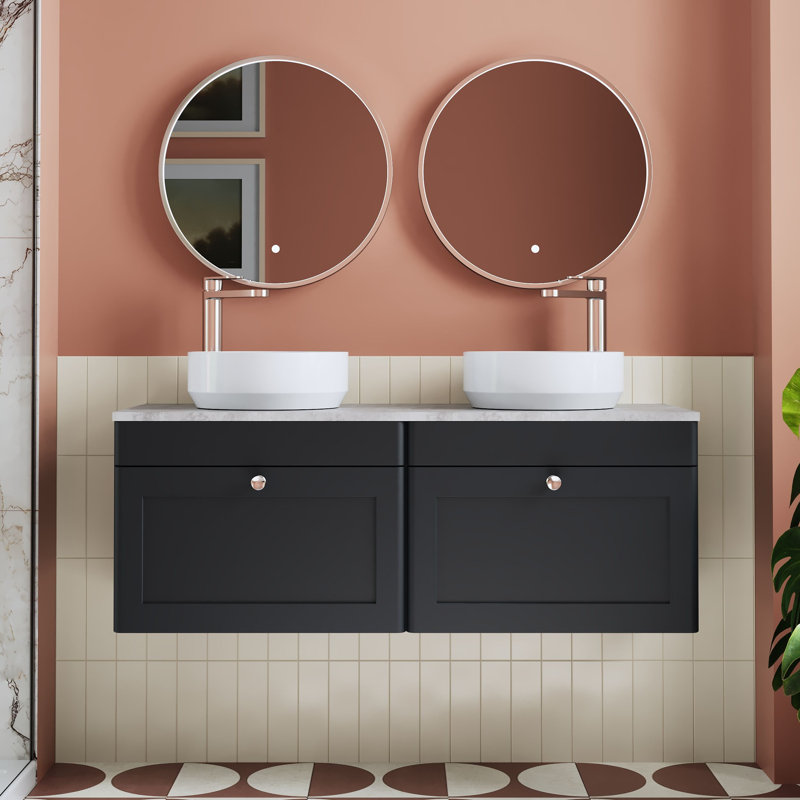 Classique Bathroom Vanity, Soft Black, 121cm W