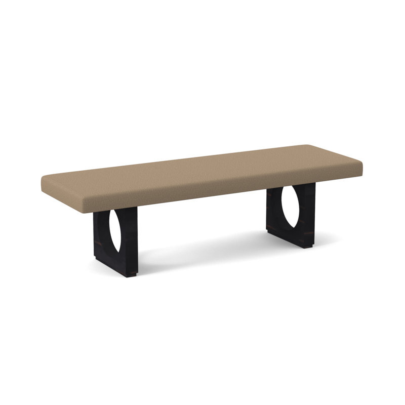 Void Upholstered Bench, Vintage Ebony, Edworth Ocean