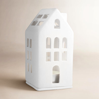 Village House Porcelain Lantern