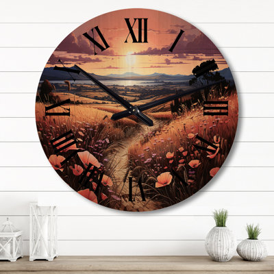 Horloge murale Farm Fauvist Fields II - Farm