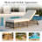 24.6" W Outdoor Patio Rattan Chaise Lounge with 5-Position Backrest, Cushion and Wheels for Poolside, Backyard, Garden-1876241823