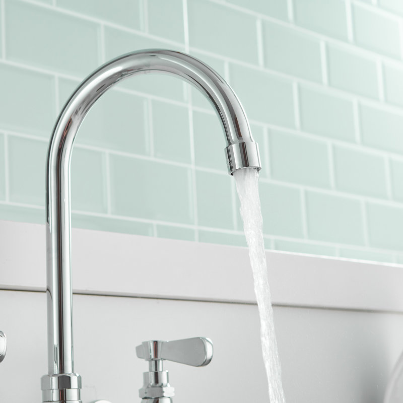 Double Handle Wall Mount Standard Kitchen Faucet