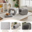 Banc multifonctionnel 24 po avec banc en peluche pour chat (ensemble de 2) banc multifonctionnel, condo pour chat, repose-pieds-1550665288