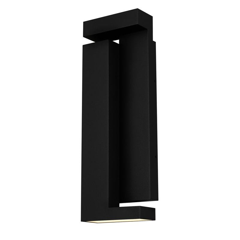 Applique murale 18 pouces à DEL en acier noir avec 3 couleurs de température sélectionnables 3000k / 4000k 5000k, à intensité variable, 850 lumens haute performance avec 30w, diffuseur en verre sérigraphié, installation facile