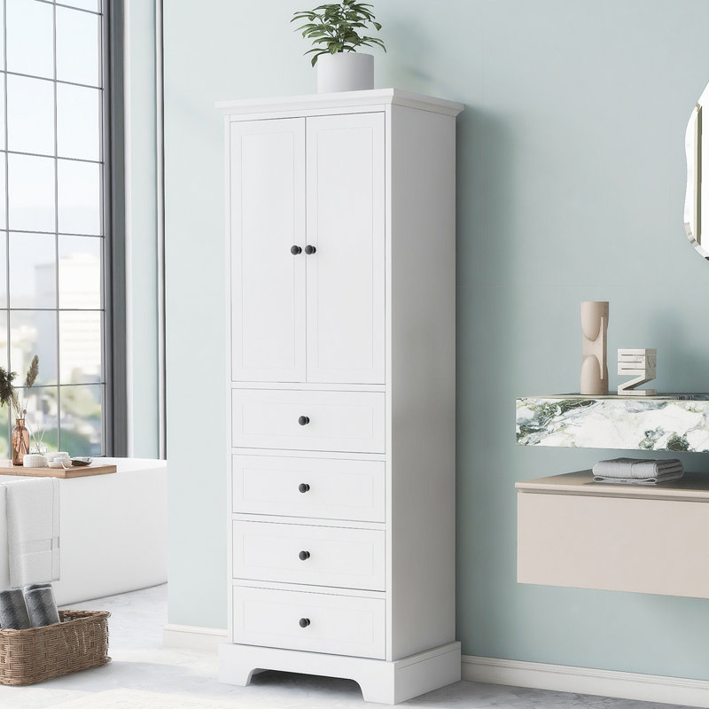 68.1'' Kitchen Pantry Bathroom Cabinet Bathroom Storage Cabinet, Black